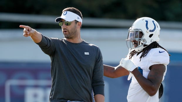 Indianapolis Colts offensive coordinator Nick Sirianni (left) has been hired as Philadelphia Eagles head coach.